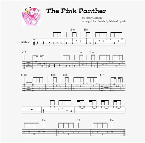 Kirby Shaw The Pink Panther Guitar Sheet Music Notes Chords Download Printable Choir