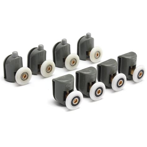 Save time & get quick results. 8pcs upper and bottom shower door rollers runners set ...