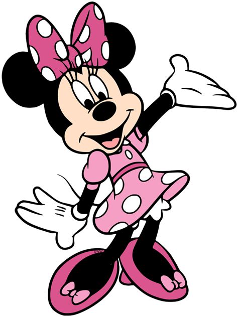 Minnie Mouse With Pink And White Polka Dots