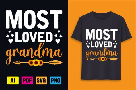 Most Loved Grandma Graphic By Trendyarts · Creative Fabrica