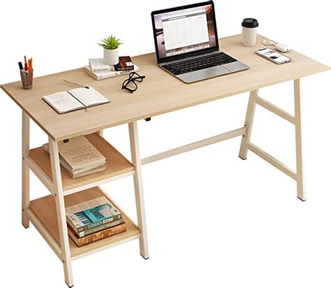 Sogesfurniture 47 Inches Writing Computer Desk Trestle Desk Study Desk