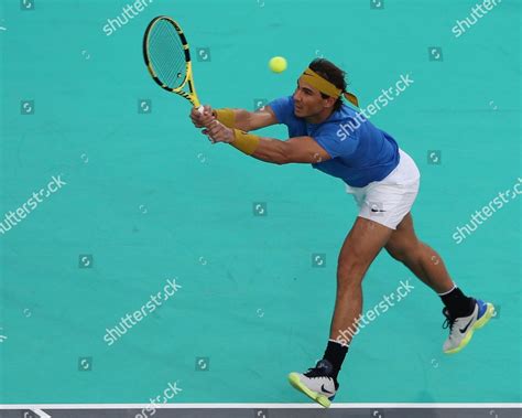 Spains Rafael Nadal Returns Ball South Editorial Stock Photo Stock