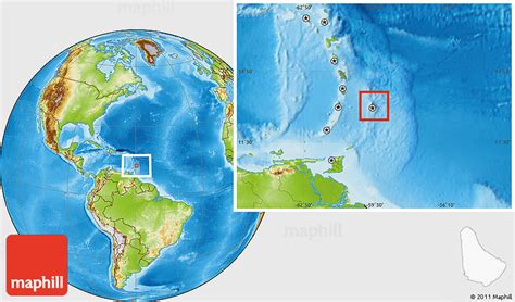 Barbados Topographic Map Elevation
