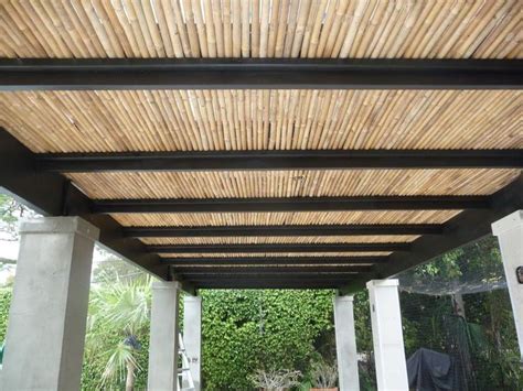 Incredible Bamboo Waterproof Pergola Roof Ideas References