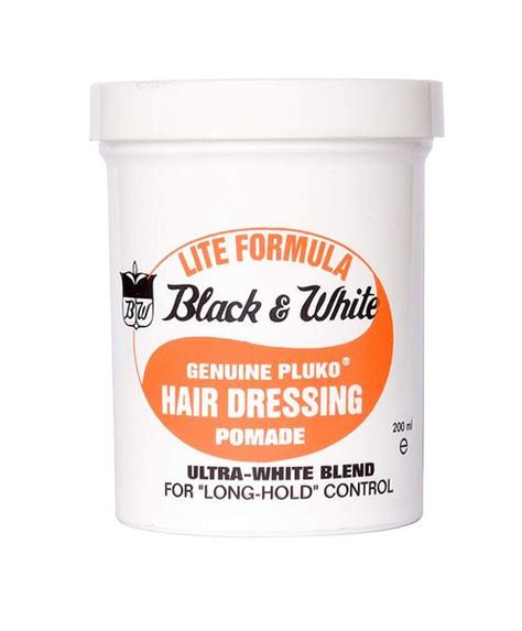 It's great for taming thick hair and styling choppy bobs or mohawks. Buy Black & White Hair Dressing Pomade Lite 200ml UK ...
