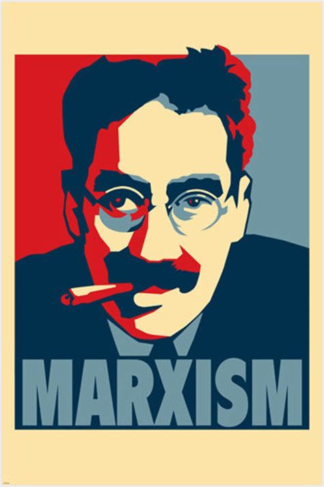 Marxism Poster 24x36 Comic Groucho Marx With Cigar Red White And Etsy