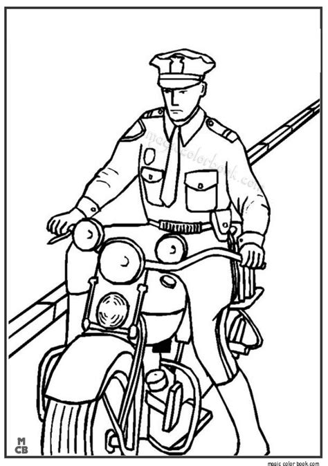 Coloring pictures featuring police officers are therefore very popular and give children a helping instinct. Police Motorcycle Coloring Pages at GetColorings.com ...