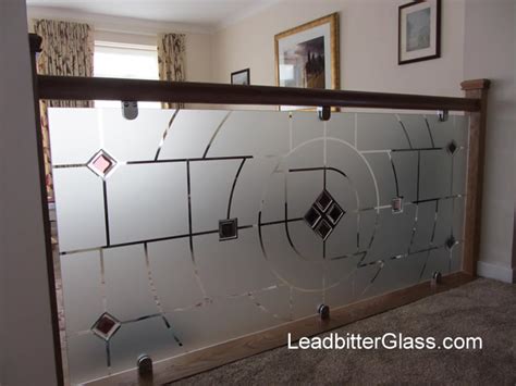 Fused And Etched Room Glass Partition Leighton Buzzard