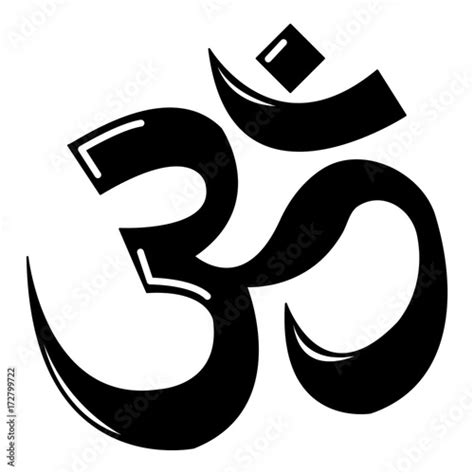 Om Symbol Hinduism Icon Simple Style Buy This Stock Vector And