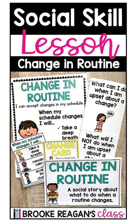 Social Skill Lesson Change In Routine In 2021 Social Skills Lessons