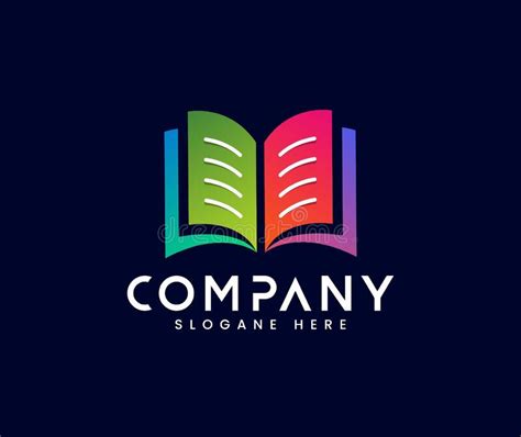 Colourful Open Book Logo Designs Education Logo Designs Concept Stock