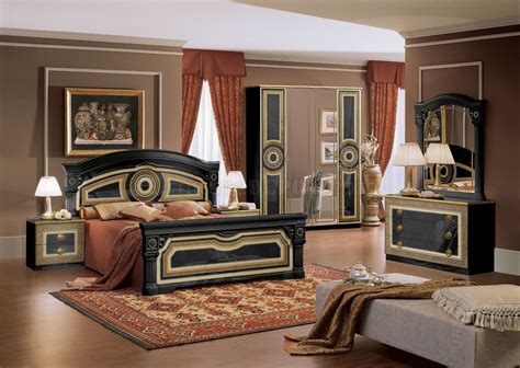aida black  gold tone bedroom  esf woptions