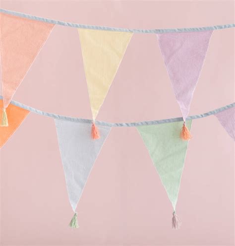 Pastel Fabric Party Bunting By Postbox Party