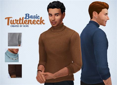 Simsontherope Basic Turtleneck For The Sims 4 Ts4mm Sims 4 Gambaran