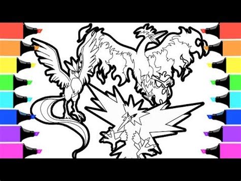 Coloring pages for children : Pokemon Legendary birds coloring book pages I Fun ...