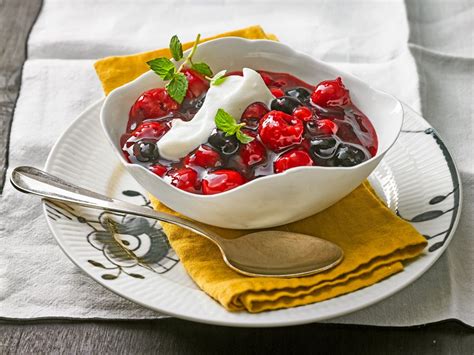 Rote Grütze Panna Cotta Serving Bowls Pudding Ethnic Recipes