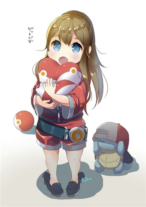 Girl Blue Eyes Squirtle Pokémon Trainer Pokémon