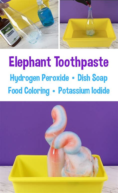 Elephant Toothpaste Experiment Steps