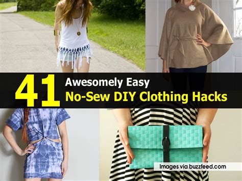 41 Awesomely Easy No Sew Diy Clothing Hacks