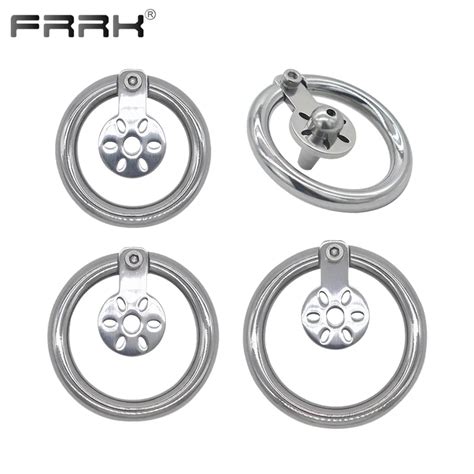 Frrk New Thin Slice 24mm Chastity Cage Small Tight Penis Ring Cock Lock Lightweight Strapon Bdsm