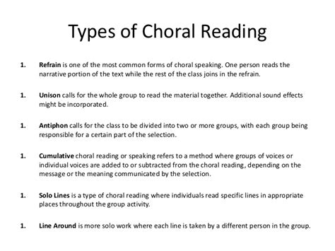 Choral Reading Poems