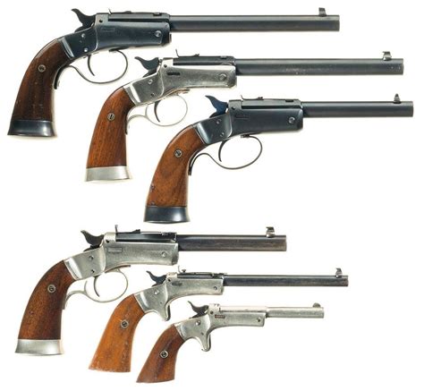 Collector S Lot Of Six J Stevens Arms Co Single Shot Pistols A Stevens Model 35 Pistol