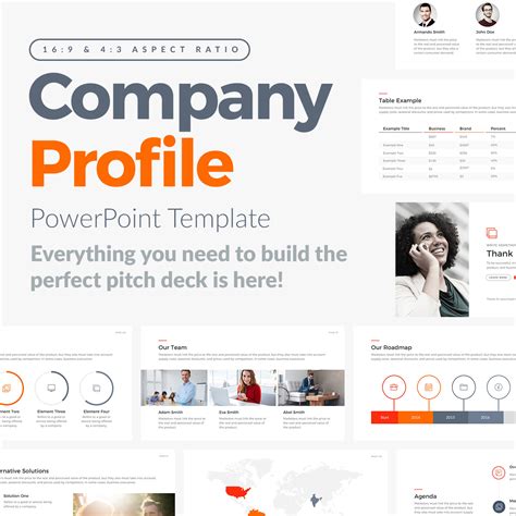 Company Profile Ppt Template Free Download Contoh Gambar Template