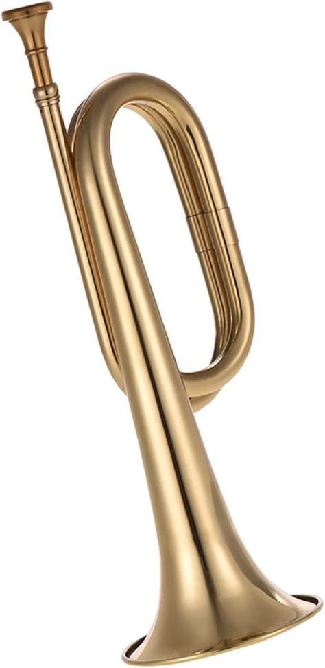 Kerrey B Flat Bugle Call Trumpet Gold Plated Brass Cavalry