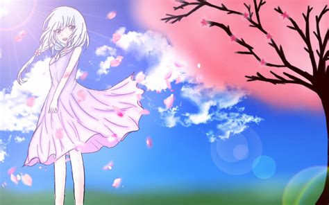 The Girl Under The Sakura Tree By Ariaomicroncx On Deviantart