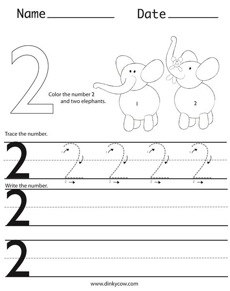 Writing Number 2 Worksheets For Kindergarten Gettrip24