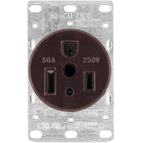 Between the breaker and the outlet or wall connector is a run of wire. Eaton Wiring 50 Amp NEMA 6-50R 250V Heavy Duty Flush Mount ...
