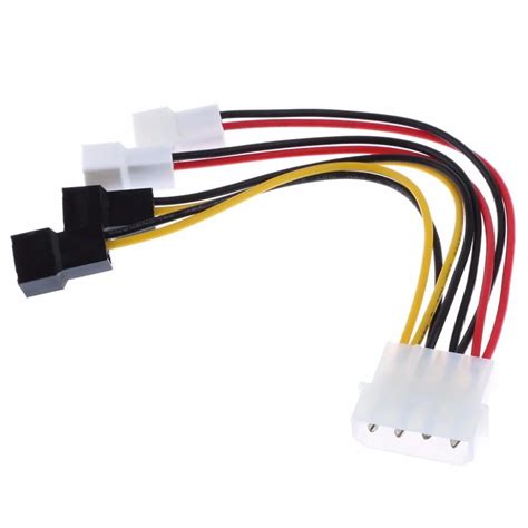 4 Pin Molex To 3 Pin Fan Power Cable Adapter Connector 12v2 5v2