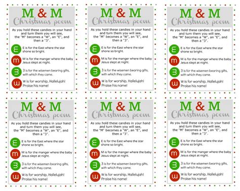 Welcome to mum dad christmas verses, the christmas verses and poems for parents page. M & M Christmas Poem Tags (With images) | Christmas poems ...