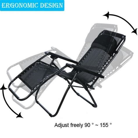 Homdox Chaise Pliant Chaise Longue Inclinable Salon Portable Jardin Camping Chaise Achatvente