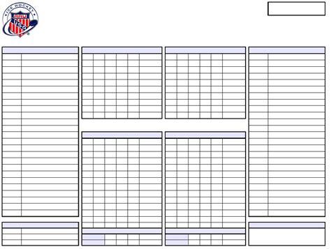 Aau Ice Hockey Scoresheet Download Printable Pdf Templateroller