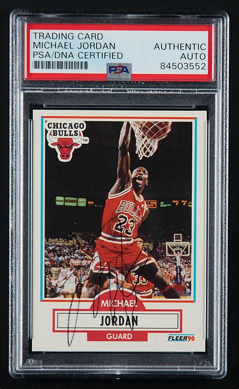 Michael Jordan Signed 1990 Fleer 26 Basketball Card Rr Auction