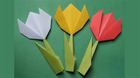 Diyeasy Paper Tulip How To Make Origami Tulip Flower Youtube