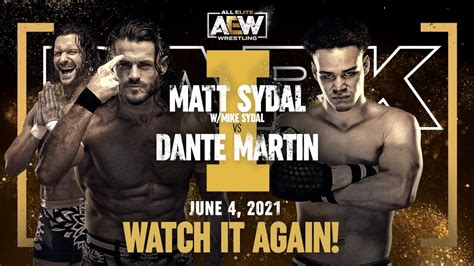 Watch It Again Dante Martin Vs Matt Sydal 1 Check Out Part 3 On Rampage Tonight On Tnt At 10e