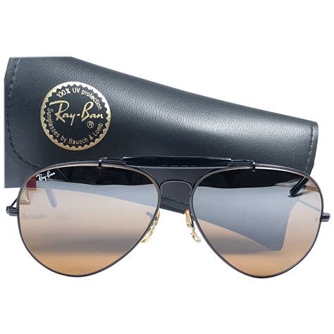 Ray Ban Vintage Sharpshooter Gold 62mm Bandl Sunglasses 1980s For Sale