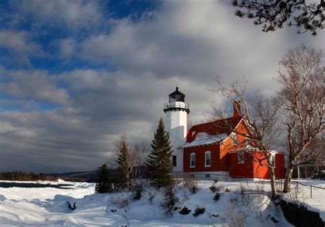 Eagle Harbor Lighthouse In Keweenaw Peninsula In The Upper Peninsula Of