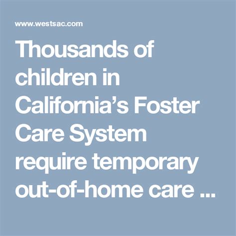 Thousands Of Children In Californias Foster Care System Require