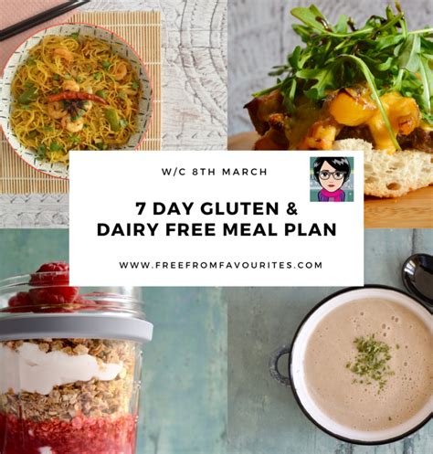 7 Day Gluten And Dairy Free Meal Plan Free From Favourites Dairy