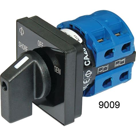 No 9009 120v Ac 2 Source Selector Rotary Switch And Panels 30a Blue