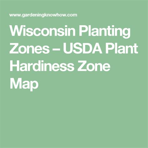 Wisconsin Planting Zones Usda Plant Hardiness Zone Map Plant
