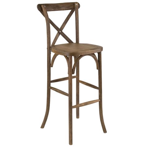 What are some popular features for bar stools? Antique Cross Back Barstool XA-X-BAR-GO-GG | How to antique wood, Flash furniture, Bar stools