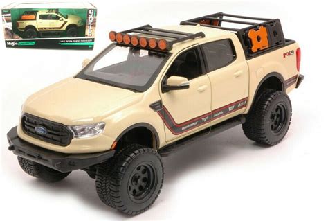 124 Maisto 2019 Ford Ranger Fx4 Off Road Sand Cream Diecast Car