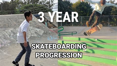 3 Year Skateboarding Progression Youtube