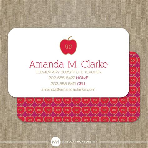 Remember that your business cards must represent your teaching profession in the most effective and professional way possible, because people especially parents can tell the kind of teacher that you are just by looking at your print material. Teacher Business Cards | Template Business