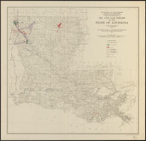 Oil And Gas Fields Of The State Of Louisiana Norman B Leventhal Map