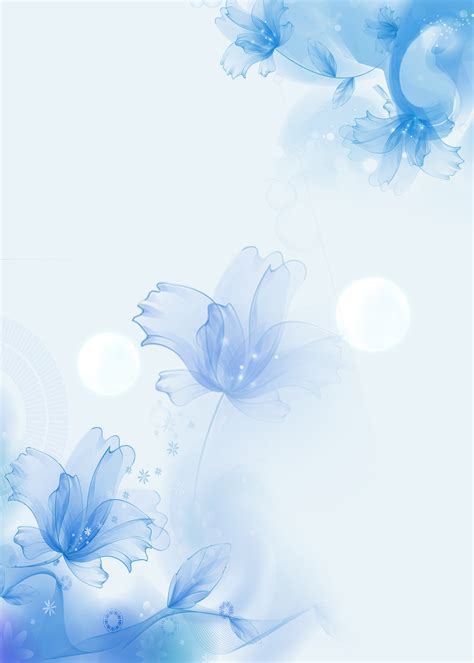 Posters Blue Floral Background Blue Flowers Beautiful Background